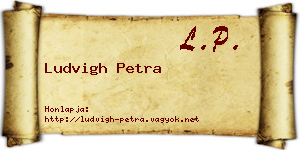Ludvigh Petra névjegykártya