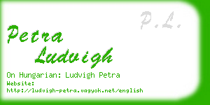 petra ludvigh business card